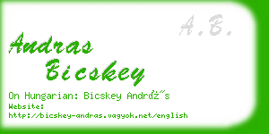 andras bicskey business card